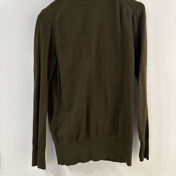 SACAI Layered Army Green Cardigan Mixed Media - Picture 5 of 5